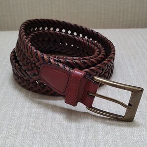 Saddlebred Woven Braided Leather Men's Belt in Brown